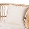 Bali & Pari Delara Modern Bohemian Natural Brown Rattan Chaise 236-12703-ZORO - alternate 2